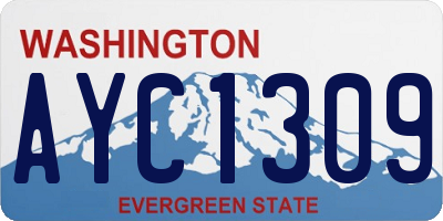 WA license plate AYC1309