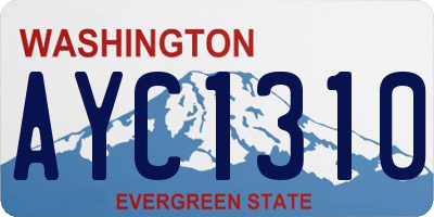 WA license plate AYC1310