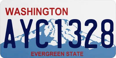 WA license plate AYC1328