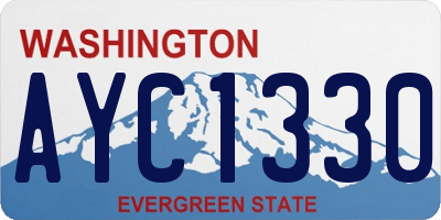 WA license plate AYC1330