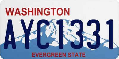 WA license plate AYC1331