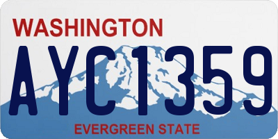 WA license plate AYC1359