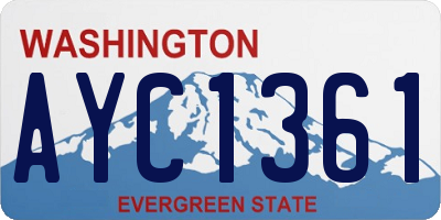 WA license plate AYC1361
