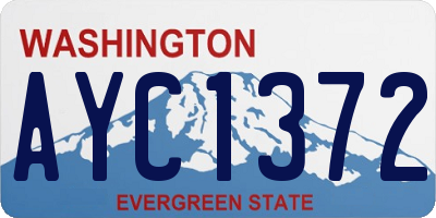 WA license plate AYC1372