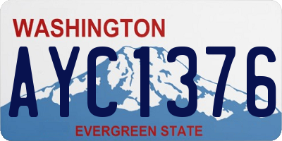 WA license plate AYC1376
