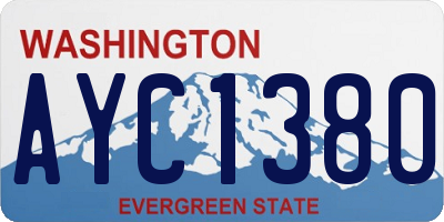 WA license plate AYC1380