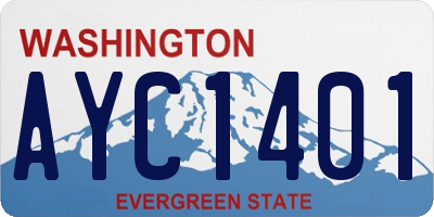 WA license plate AYC1401