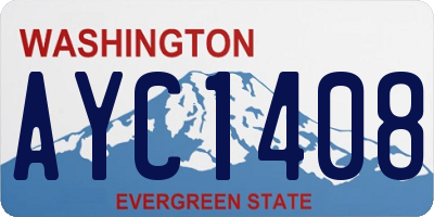 WA license plate AYC1408