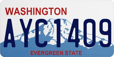 WA license plate AYC1409