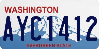 WA license plate AYC1412