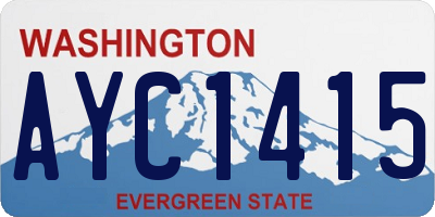 WA license plate AYC1415