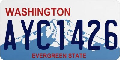 WA license plate AYC1426