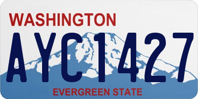 WA license plate AYC1427