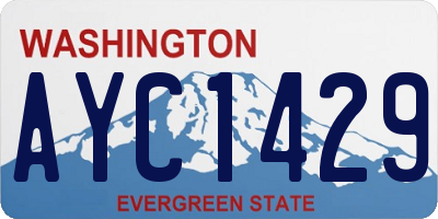 WA license plate AYC1429