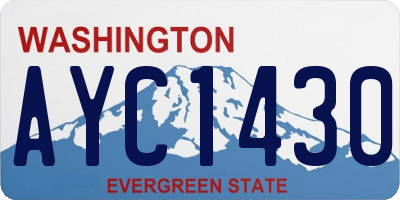 WA license plate AYC1430