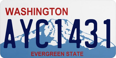 WA license plate AYC1431