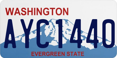 WA license plate AYC1440
