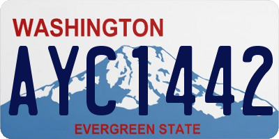 WA license plate AYC1442