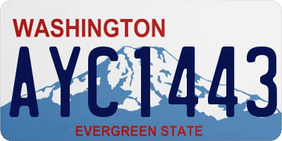 WA license plate AYC1443