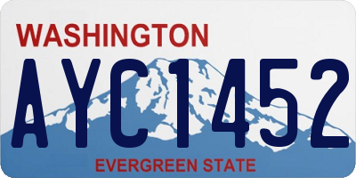 WA license plate AYC1452