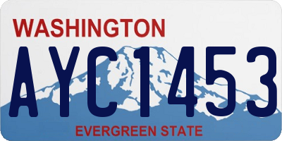 WA license plate AYC1453
