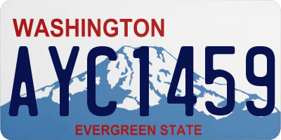 WA license plate AYC1459