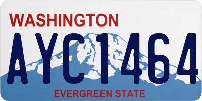 WA license plate AYC1464
