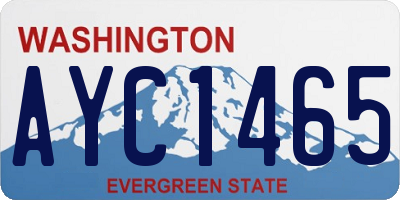 WA license plate AYC1465