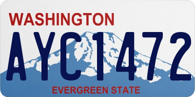WA license plate AYC1472