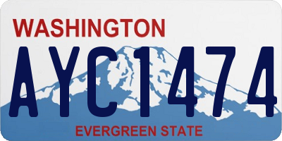 WA license plate AYC1474