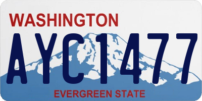 WA license plate AYC1477