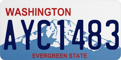 WA license plate AYC1483