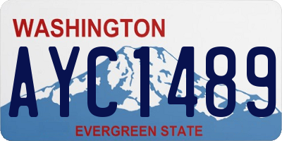 WA license plate AYC1489