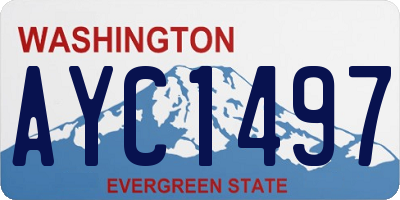 WA license plate AYC1497