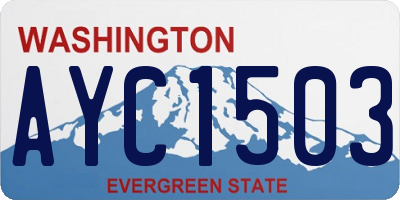 WA license plate AYC1503