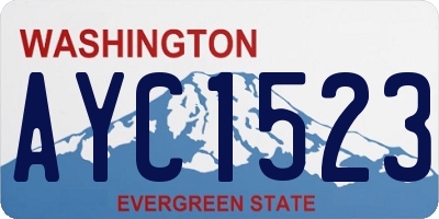 WA license plate AYC1523