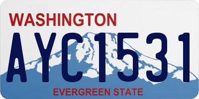 WA license plate AYC1531