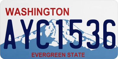 WA license plate AYC1536