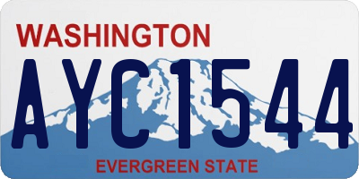 WA license plate AYC1544