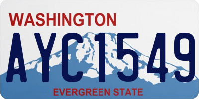 WA license plate AYC1549