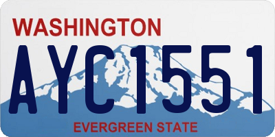WA license plate AYC1551