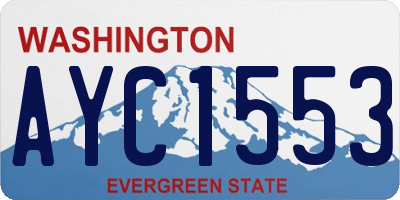 WA license plate AYC1553