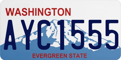 WA license plate AYC1555