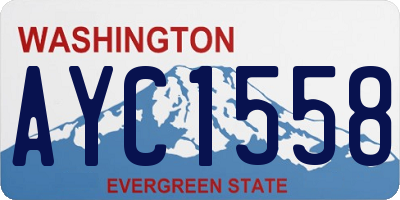 WA license plate AYC1558