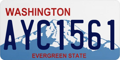 WA license plate AYC1561