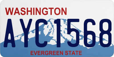 WA license plate AYC1568