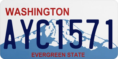 WA license plate AYC1571