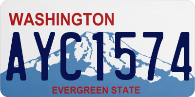 WA license plate AYC1574