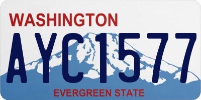WA license plate AYC1577