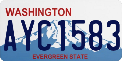 WA license plate AYC1583